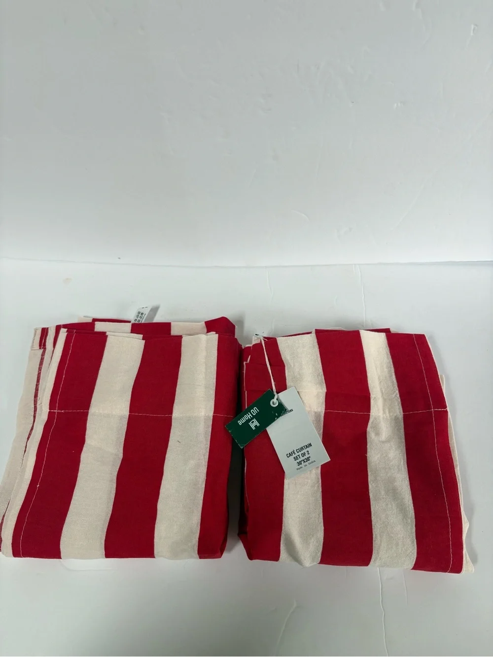 NWT Urban Outfitters Striped Patterned Café Curtain Set